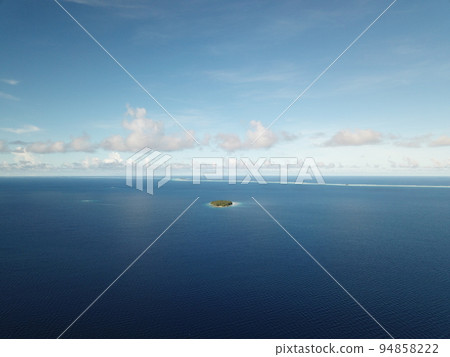 Uninhabited island JEEP island in Chuuk, Micronesia. Here is the world's greatest wreck diving destination. Uninhabited island JEEP island in Chuuk, Micronesia. Here is the world's greatest wreck diving destination. 94858222