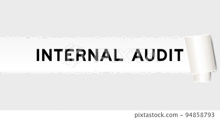Ripped gray paper background that have word internal audit under torn part Ripped gray paper background that have word internal audit under torn part 94858793