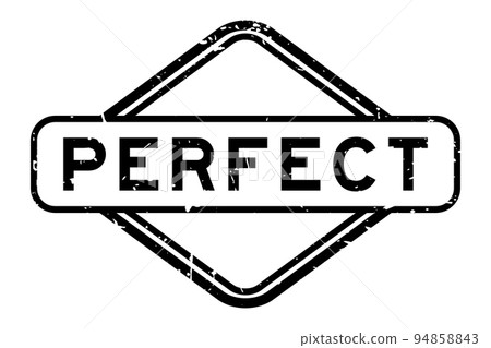 Grunge black perfect word rubber seal stamp on white background 94858843