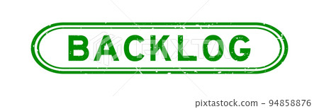 Grunge green backlog word rubber seal stamp on white background Grunge green backlog word rubber seal stamp on white background 94858876