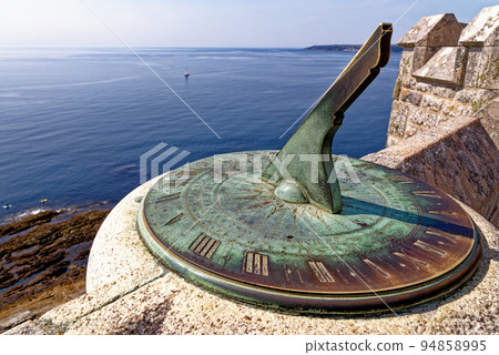 Ancient sundial on Castle St Michael Mount - Cornwall, England 94858995