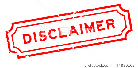 Grunge red disclaimer word rubber seal stamp on white background 94859165