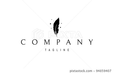 Vector logo on which an abstract image of the writer's ink pen. Vector logo on which an abstract image of the writer's ink pen. 94859407