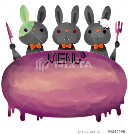 Rabbit dining table Halloween menu 94859996