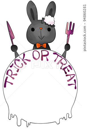 Rabbit dining table Halloween Trick or Treat (black main line) 94860281