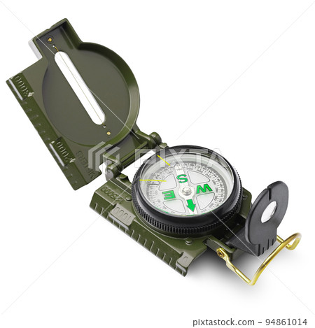 Military precision compass isolated on white 94861014