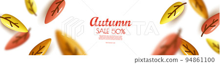 Autumn sale flyer template. Bright fall leaves. Poster, card, label, banner design. Bright Autumn background. Autumn sale flyer template. Bright fall leaves. Poster, card, label, banner design. Bright Autumn background. 94861100
