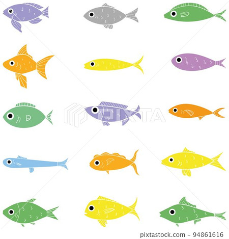 Set of cartoon fishes. Modern flat fishes, Isolated fish. Flat design fish. Vector illustration, fishes. fish collection Set of cartoon fishes. Modern flat fishes, Isolated fish. Flat design fish. Vector illustration, fishes. fish collection 94861616