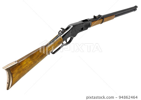 Wild west period Winchester lever-action repeating rifle 94862464