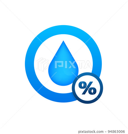 Humidity weather sensor. Water level, rate. Vector stock illustration 94863006