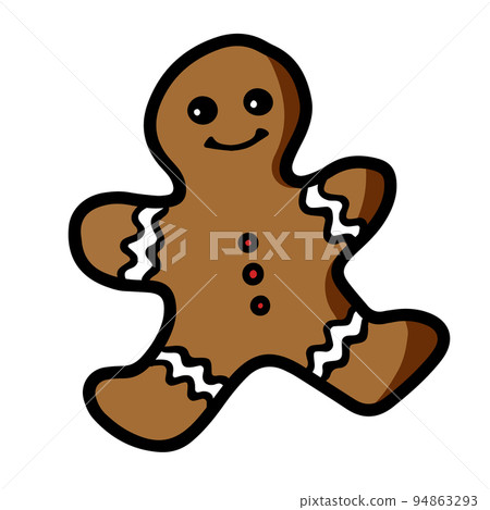 Sweet Cute Christmas cookies gingerbread man with a smile Sweet Cute Christmas cookies gingerbread man with a smile 94863293