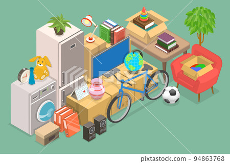 3D Isometric Flat Vector Conceptual Illustration of Moving And Storage 94863768