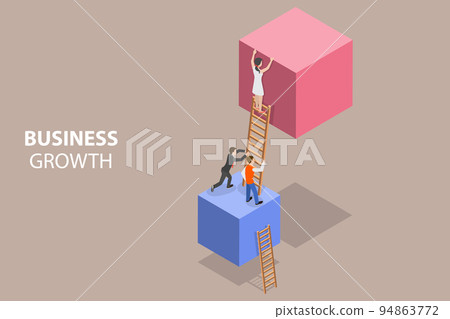 3D Isometric Flat Vector Conceptual Illustration of Business Growth 3D Isometric Flat Vector Conceptual Illustration of Business Growth 94863772