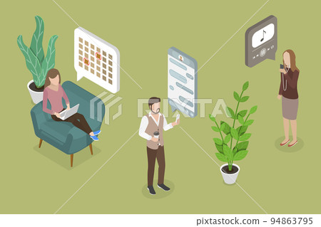 3D Isometric Flat Vector Conceptual... - Stock Illustration [94863795 ...