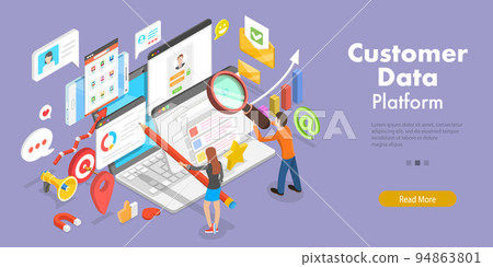 3D Isometric Flat Vector Conceptual Illustration of Customer Data Platform 3D Isometric Flat Vector Conceptual Illustration of Customer Data Platform 94863801