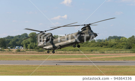 RAF Chinook HC2 helicopter landing 94864336