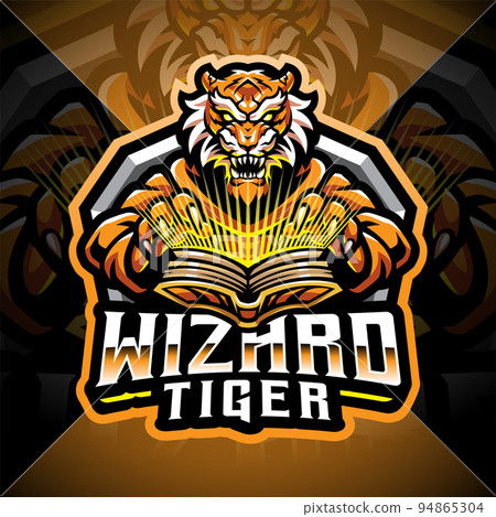 Tiger wizard esport mascot logo 94865304