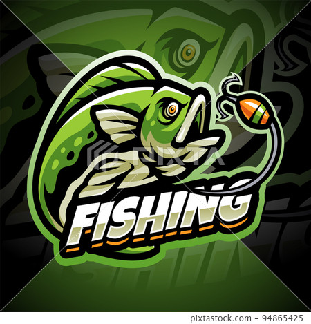 Fishing esport mascot logo design 94865425