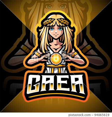 Gaea esport mascot logo design 94865619