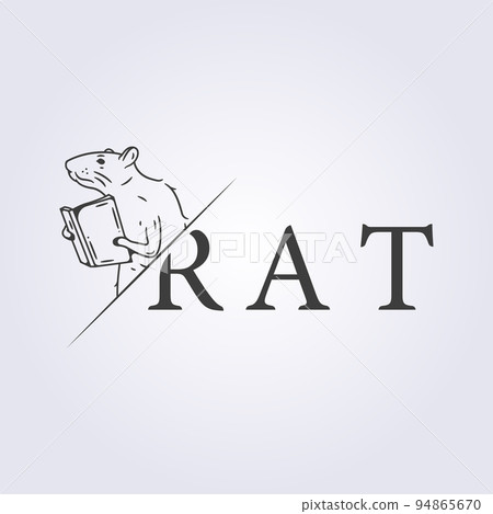 smart mouse or rat lab line logo vector illustration design 94865670