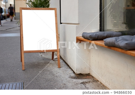 Restaurant menu board with no text 94866030