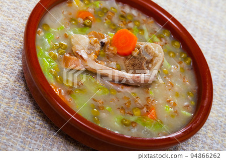 Rich mutton soup with cabbage Rich mutton soup with cabbage 94866262