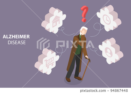 3D Isometric Flat Vector Conceptual Illustration of Alzheimer Disease 94867448
