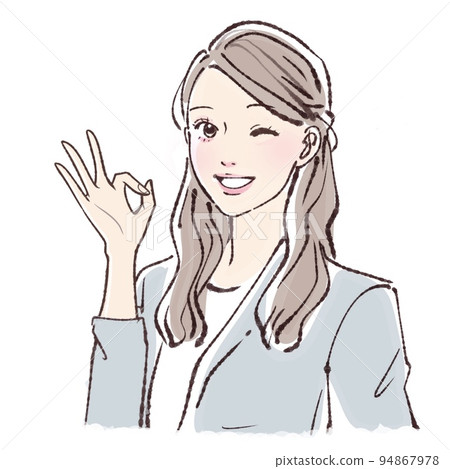 Female illustration material Female illustration material 94867978