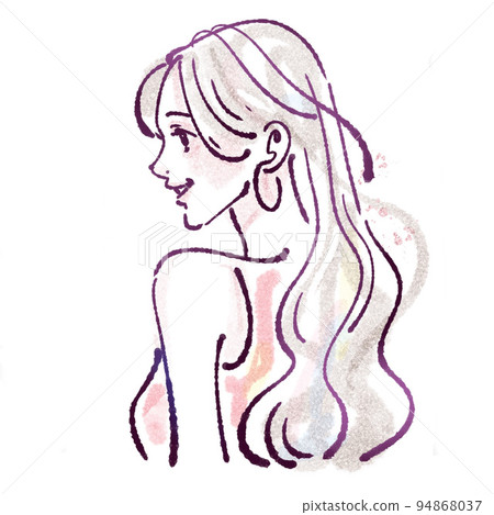 Female illustration material Female illustration material 94868037