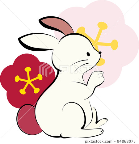 New Year's card material fashionable rabbit 94868073