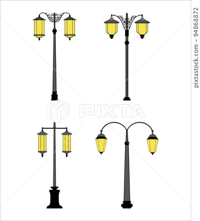 Collection of Street Lamp Vector Collection of Street Lamp Vector 94868872