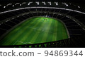 An empty football stadium, viewed from the top. Virtual 3D scene  94869344