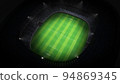 An empty football stadium, viewed from the top. Virtual 3D scene  94869345