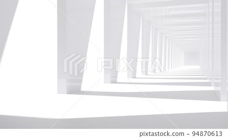 未來派白色走廊出口概念 94870613