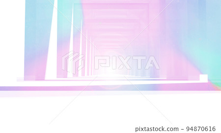 未來光走廊出口概念水彩 未來光走廊出口概念水彩 94870616