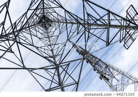 Transmission tower in cloudy weather Transmission tower in cloudy weather 94871105