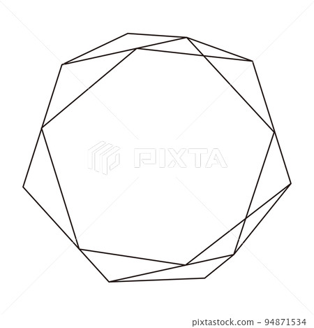 Geometric frame with a cool image (black and white) Geometric frame with a cool image (black and white) 94871534