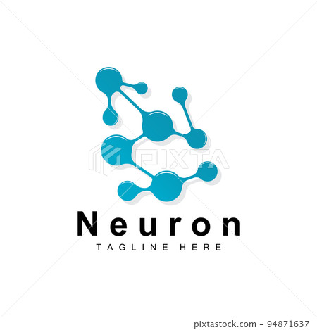 Premium Vector | Neuron logo molecule logo design vector and template  illustration