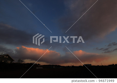 Sunset sky and sunset clouds Sunset sky and sunset clouds 94871949