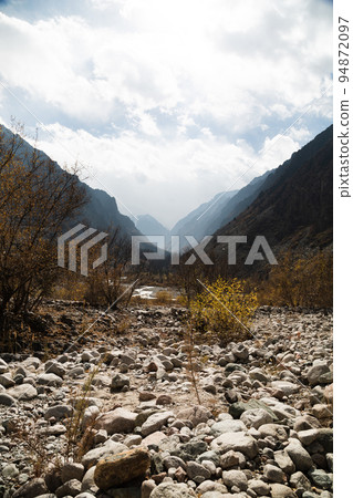 Landscape above Ala Archa Pass, Kyrgyzstan. Landscape above Ala Archa Pass, Kyrgyzstan. 94872097