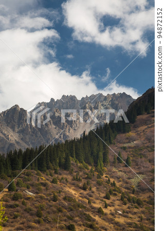 Landscape above Ala Archa Pass, Kyrgyzstan. Landscape above Ala Archa Pass, Kyrgyzstan. 94872152
