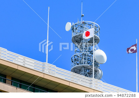 Beautiful sky "national flag" Kumamoto prefectural office Beautiful sky "national flag" Kumamoto prefectural office 94872288