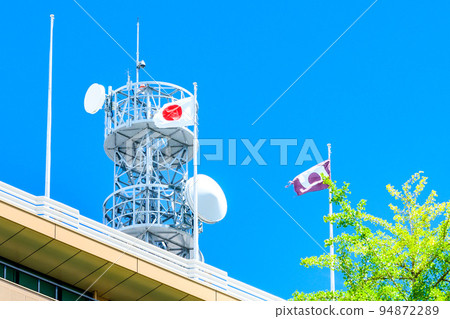 美麗的天空和綠色的“國旗”熊本縣廳 94872289