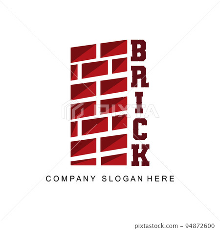 Brick Logo Design, Building Material Illustration, Construction Company Product Brand Icon 94872600