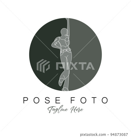 Woman Selfie Pose Logo Design, Photo Style Vector Illustration Woman Selfie Pose Logo Design, Photo Style Vector Illustration 94873087