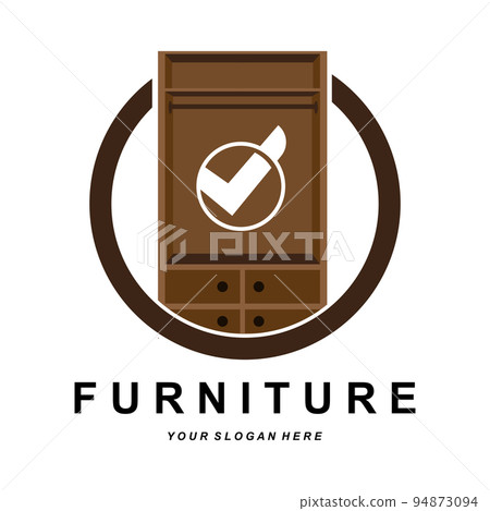 Wardrobe Logo Design, Furniture Clothes Place Illustration, Wood Craft Company Brand Icon Vector Wardrobe Logo Design, Furniture Clothes Place Illustration, Wood Craft Company Brand Icon Vector 94873094