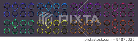 Neon avatar frames, futuristic ui glowing borders 94873325
