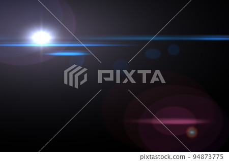 sun flare on black. abstract lens flare red light over black background. Lens Flare, Space Light, Abstract Black Background 94873775