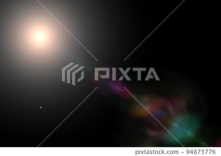 Lens flare glow light effect on black background. Overlays, overlay, light transition, effects sunlight, lens flare, light leaks. 94873776