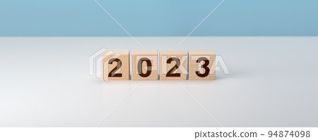 Wooden Blocks With 2023 Number On gray table background. Start new year 2023 with goal plan, goal concept, action plan, strategy, new year business vision. Wooden Blocks With 2023 Number On gray table background. Start new year 2023 with goal plan, goal concept, action plan, strategy, new year business vision. 94874098